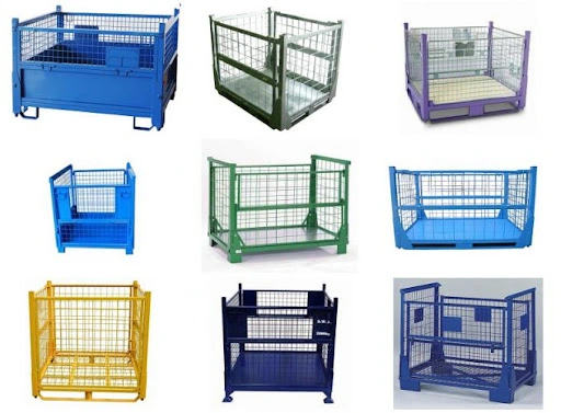 Customized Stackable Collapsible Wire Mesh Stillage/Container for Warehouse and Logistics